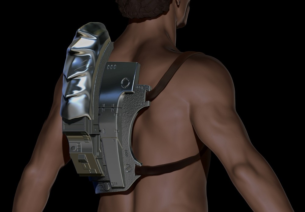 Predator Armor Bust Scale 1:1 File STL-OBJ For 3D Printing