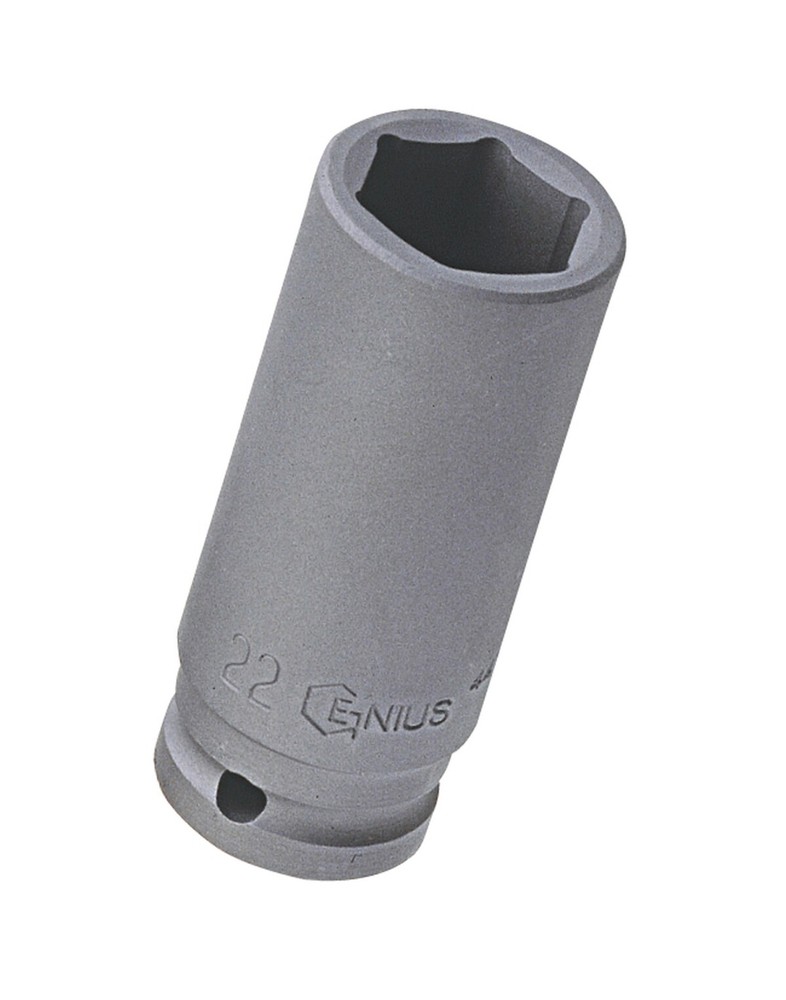 Genius Tools 1/2" Dr. 21mm Deep Impact Socket (CR-Mo) - 447821