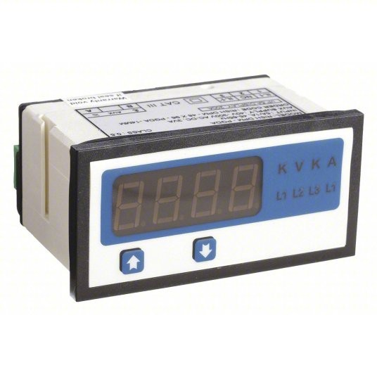 12G480 Digital Panel Meter: Digital Panel Meter, AC Current, 0 Display Span