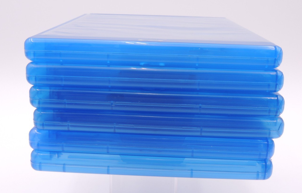 Lot: 6 Pre-Owned Blu-Ray Double Capacity Replacement Cases (Each Holds 2 Discs)