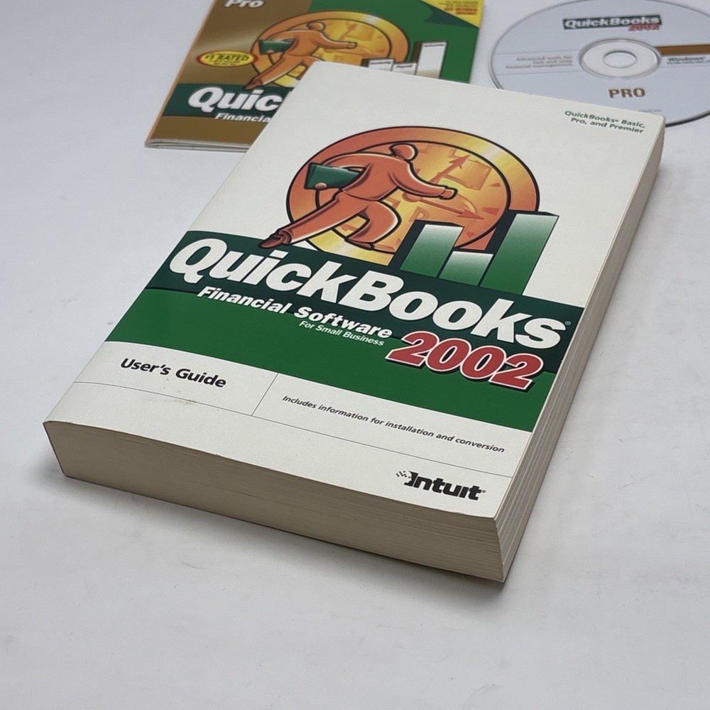 2002 QuickBooks Pro for Small Business Intuit Software Complete W/code