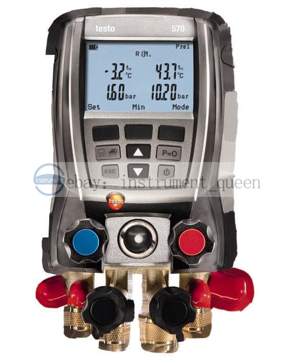testo 570 4-Valve digital manifold kit with data logging 0563 5702