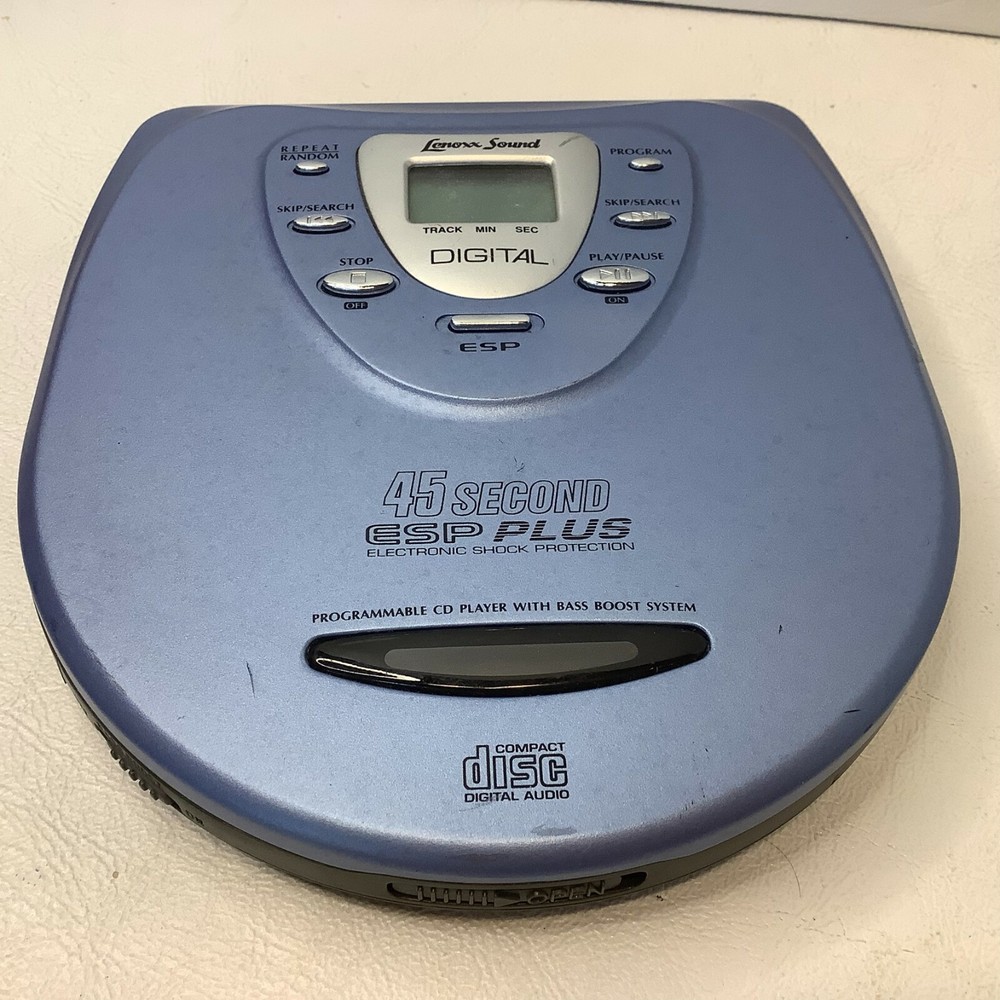 Lenoxx Sound Programmable CD Compact Disc Player Model BP-87 Blue