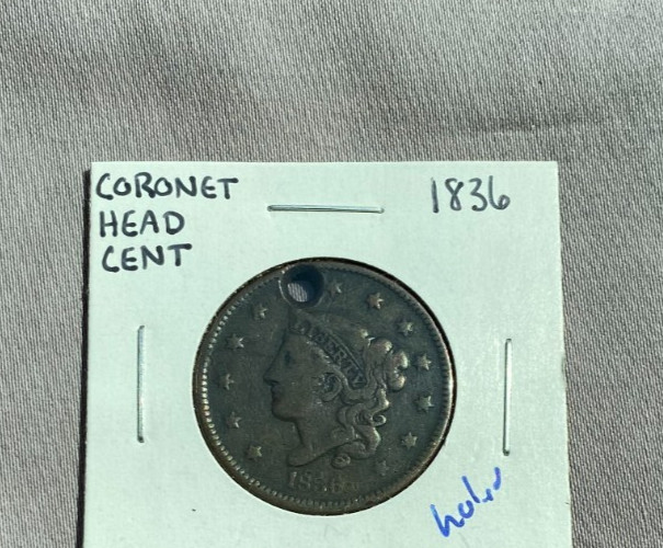 1836 Coronet Head Large Cent