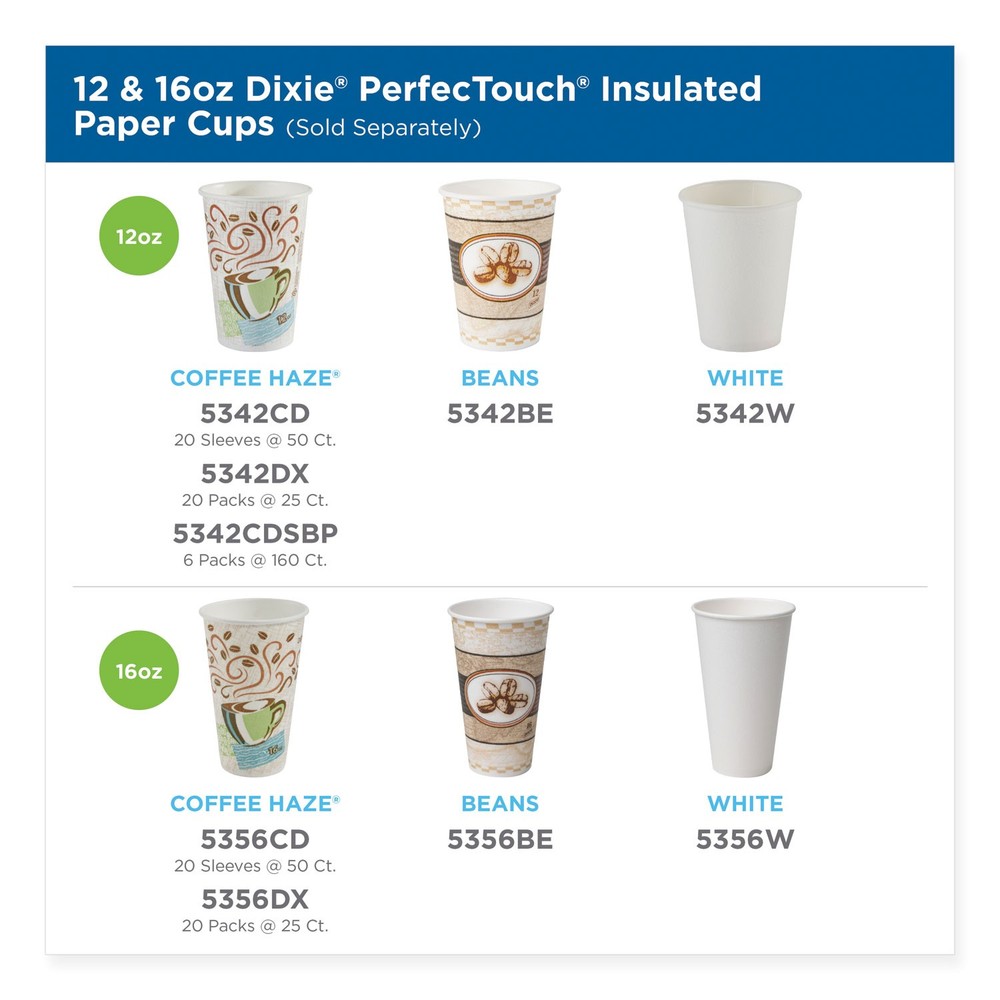 Hot Cups, Paper, 12oz, Coffee Dreams Design, 50 pack