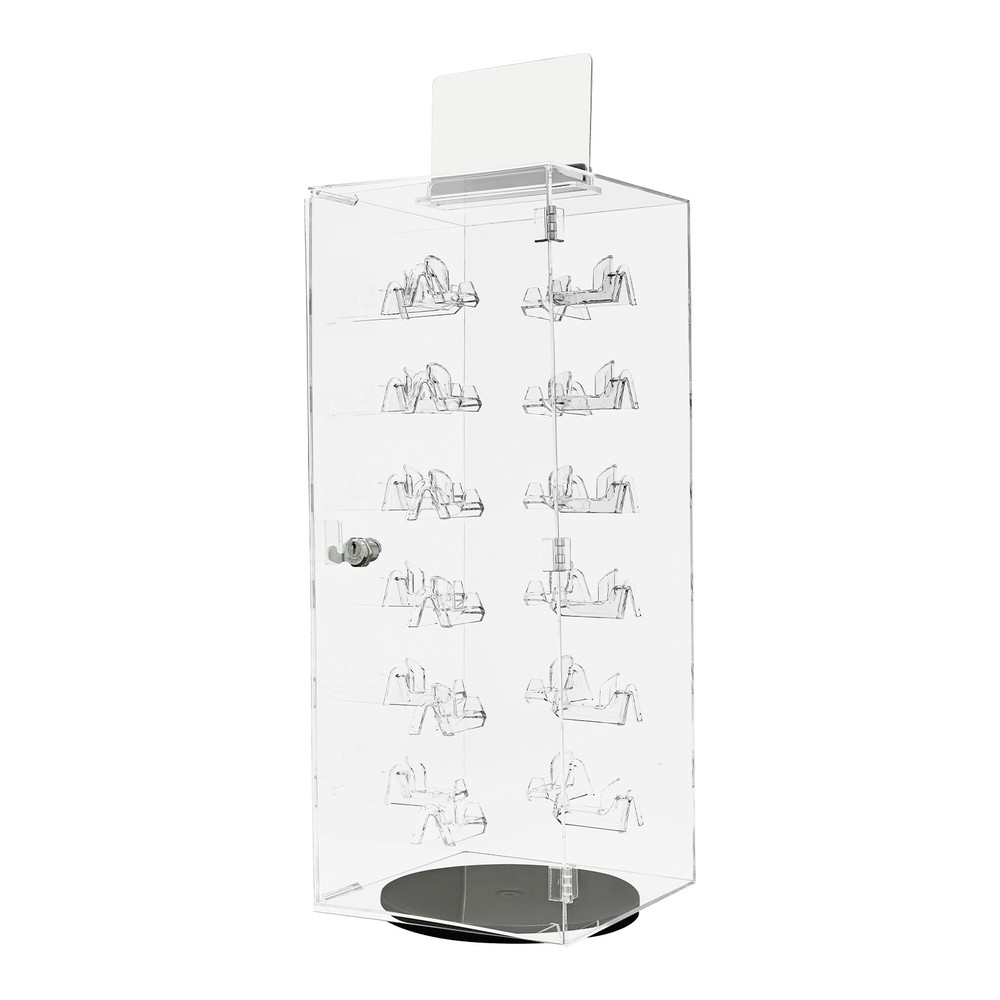 Lockable Sunglass Display Case Acrylic Glasses Organizer Rotating Display Case