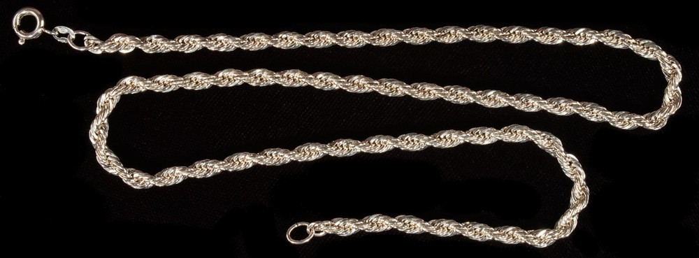 Sterling Silver Solid Rope Chain 18” 3.75mm NEW