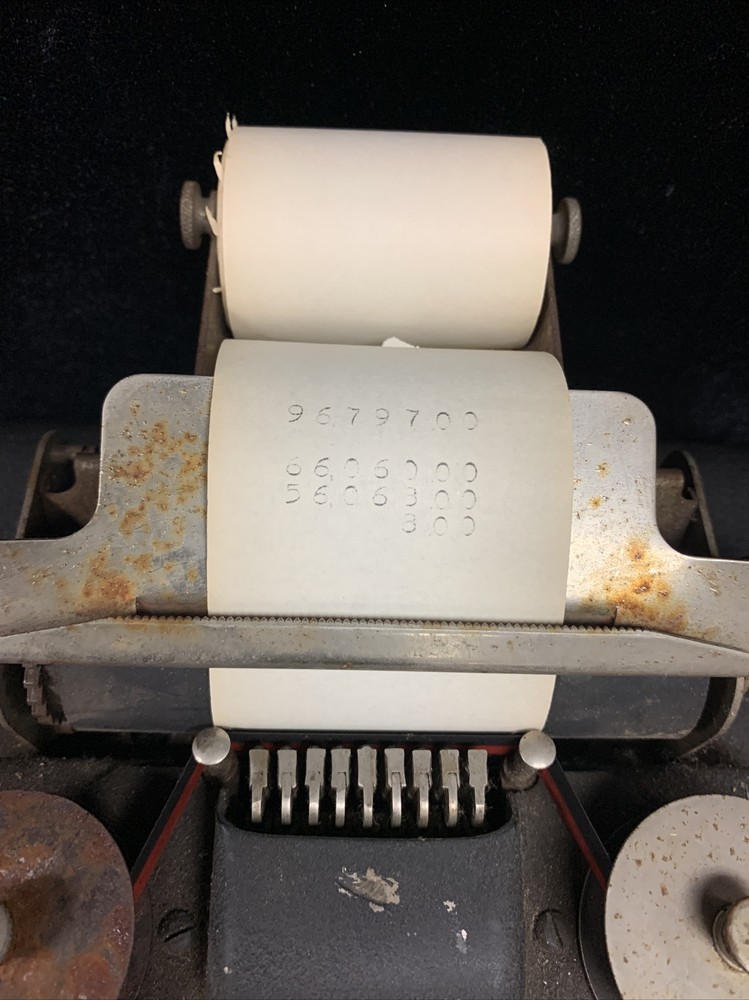 Vintage Victor Hand Crank Manual Calculator Adding Machine