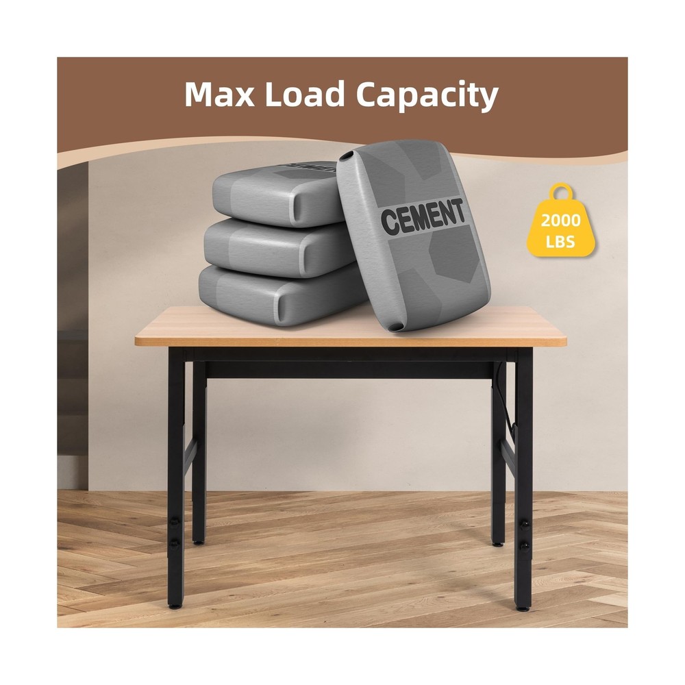 48" Adjustable Workbench with Power Outlets, Work Table for Garage, 2000 LBS ...