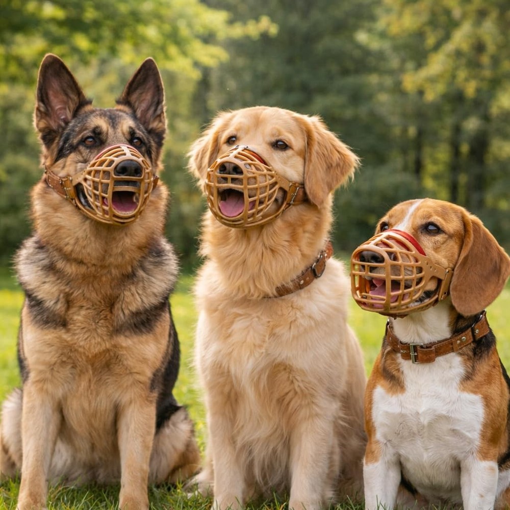 JorVet Nylon Basket Muzzle | Quick Release Buckle | Soft, #9, Beige