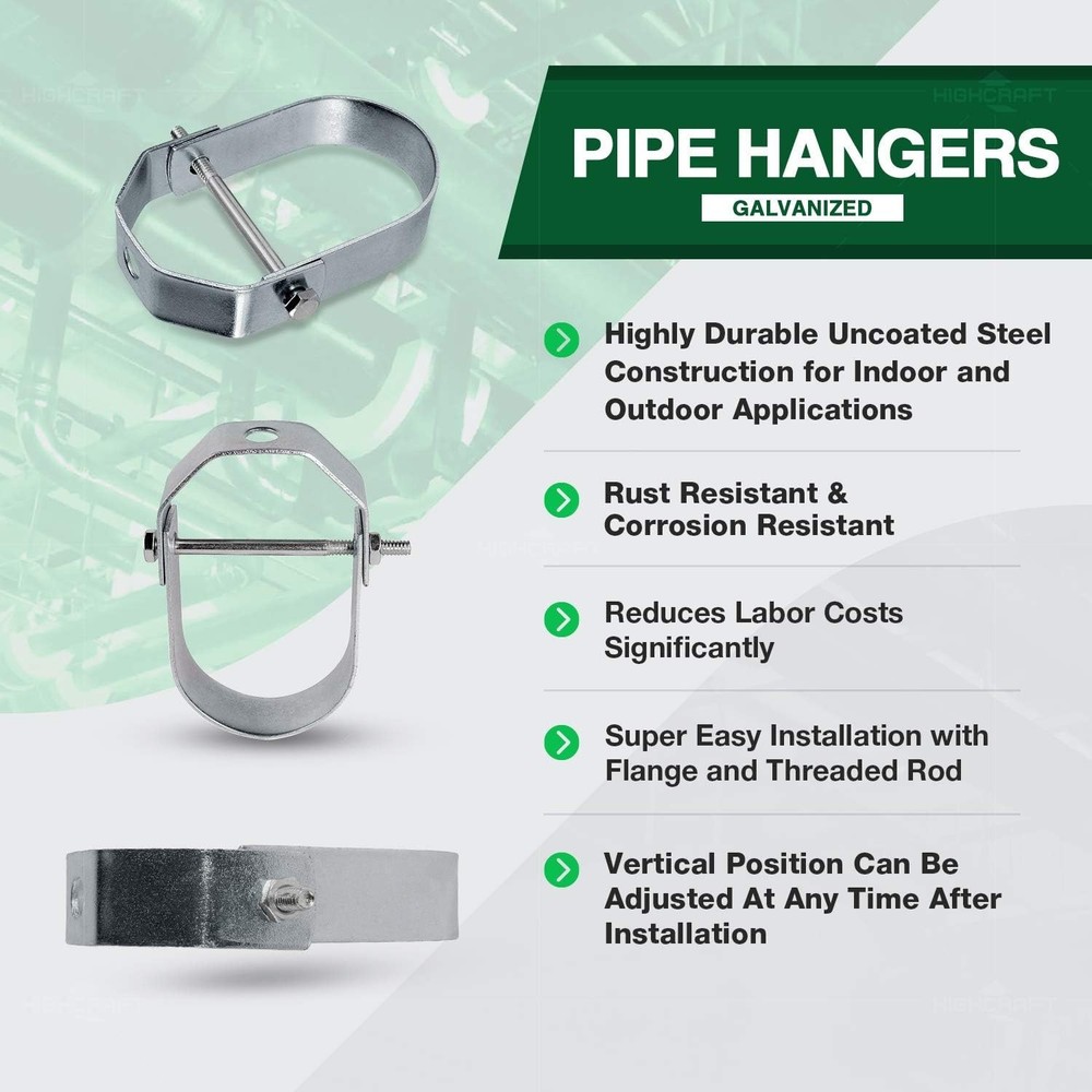 Durable 4 in Chrome Clevis Hanger - Rust Resistant Galvanized Steel Construction
