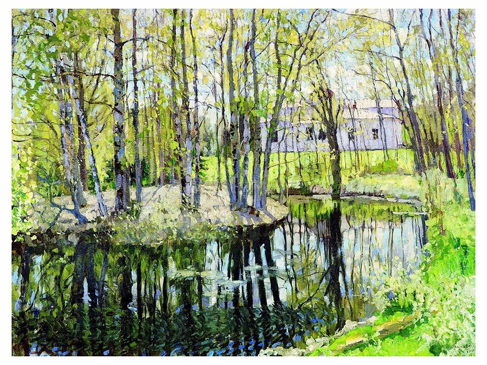 Landscape River Forest S. Zhukovsky Tile Mural Wall Kitchen Backsplash Ceramic