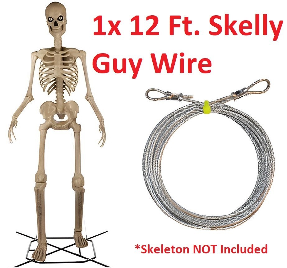 Coated Home Depot 12 ft foot Skeleton Part U Replacement Tether Cable Guy Wire