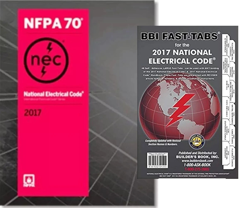 NFPA 70 National Electrical Code NEC 2017 Edition Paperback  + bbi tabs