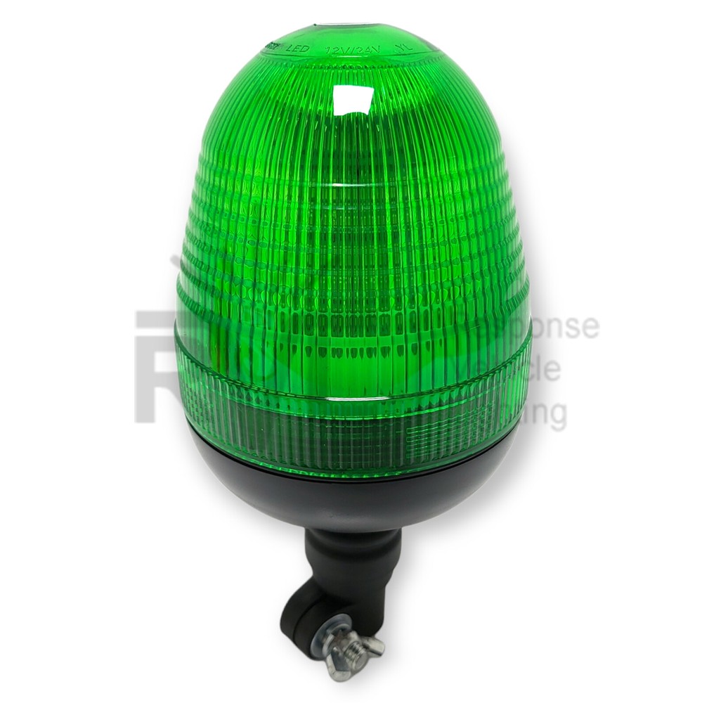 Flashing Green LED Beacon Flexible DIN Pole Mount Digger Seatbelt Warning Light