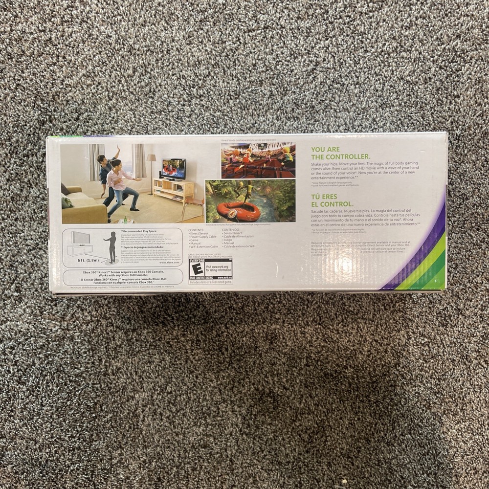 Kinect Sensor Bar - Microsoft Xbox 360 - Complete In Box w/cables