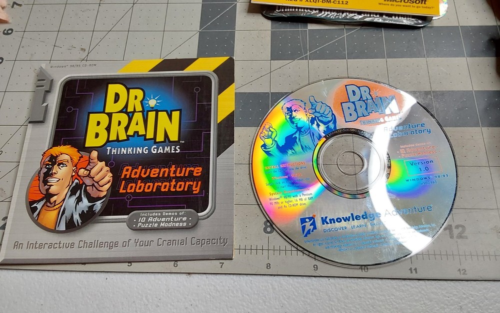 1998 Windows 98/95 CD-ROM Dr Brain Thinking Games