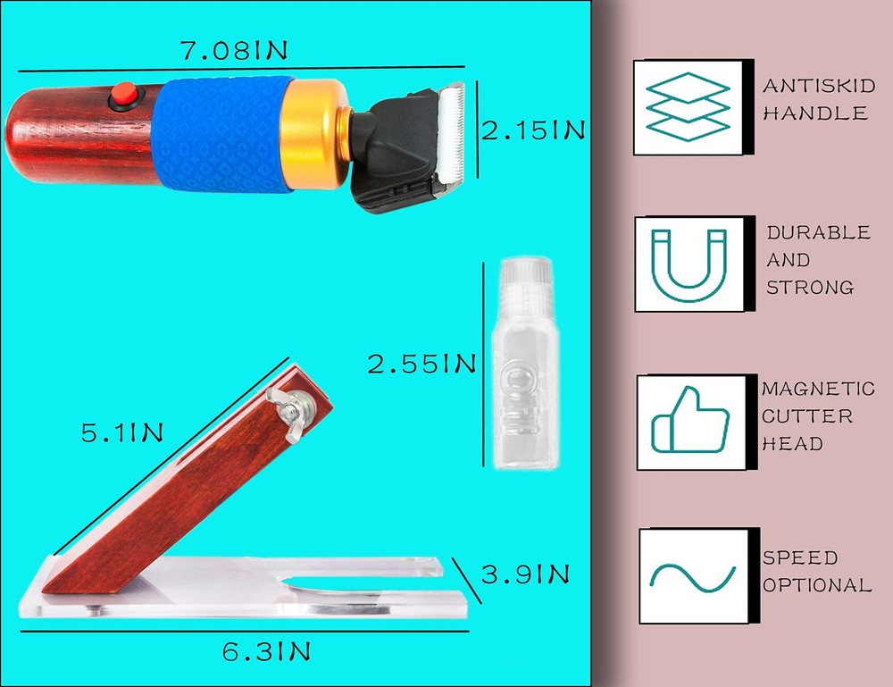 Carpet Trimmer with Shearing Medium, With Guide