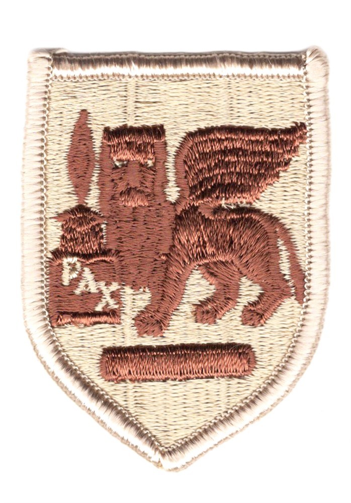 Army Patch:  Southern European Task Force - tan, merrowed edge