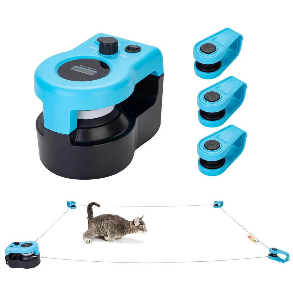 Indoor Cat Treadmill Wheel Exerciser Adjustable Speed Interactive Hunting Toy