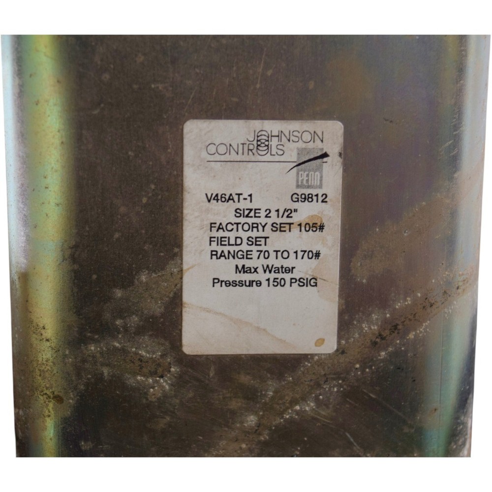 PENN Johnson Controls V46AT-1 Water Regulating Valve 2-1/2'' 150 PSIG MAX
