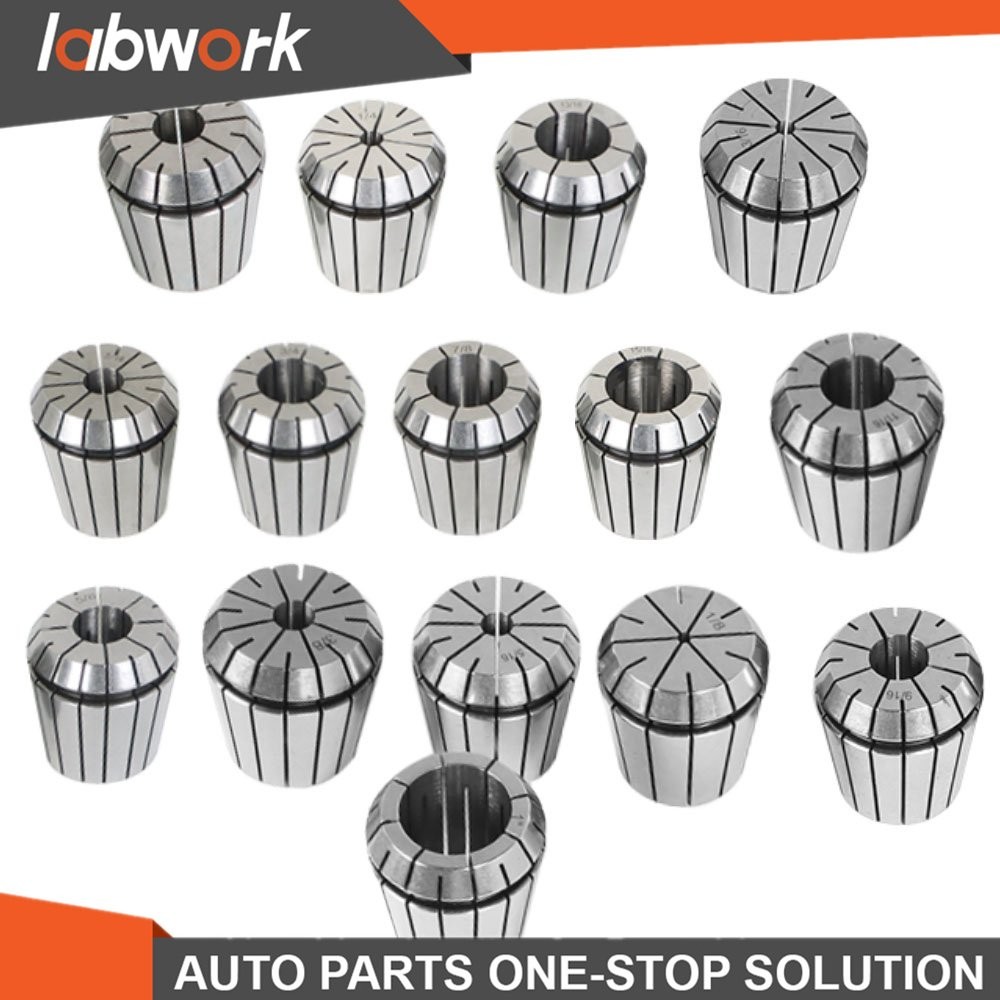 Labwork 17Pcs MT3 ER-40 Set Spring Collet Chuck Set 0.015" Precision