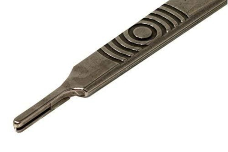 Solid Stainless Steel Scalpel Handle No.3 - Compatible with Multiple Blade Sizes