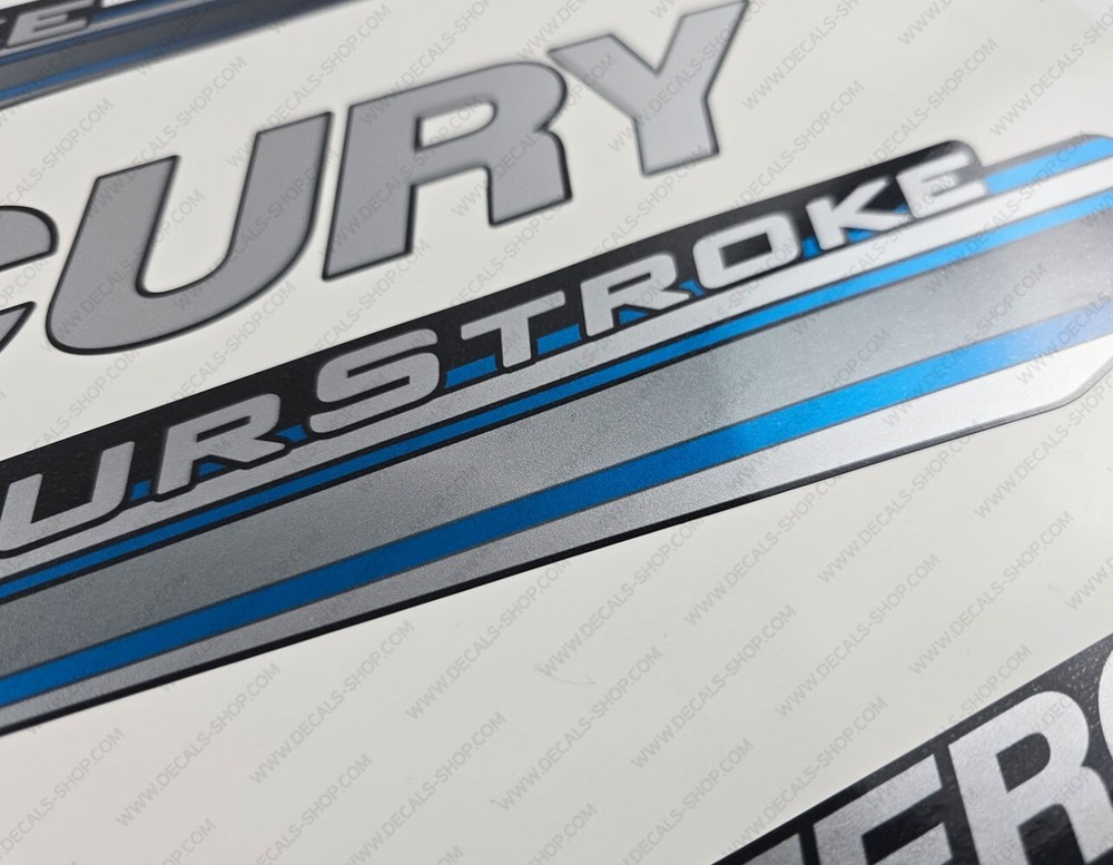 Mercury 15 hp Four Stroke 2013-2017 BLUE outboard engine decals sticker
