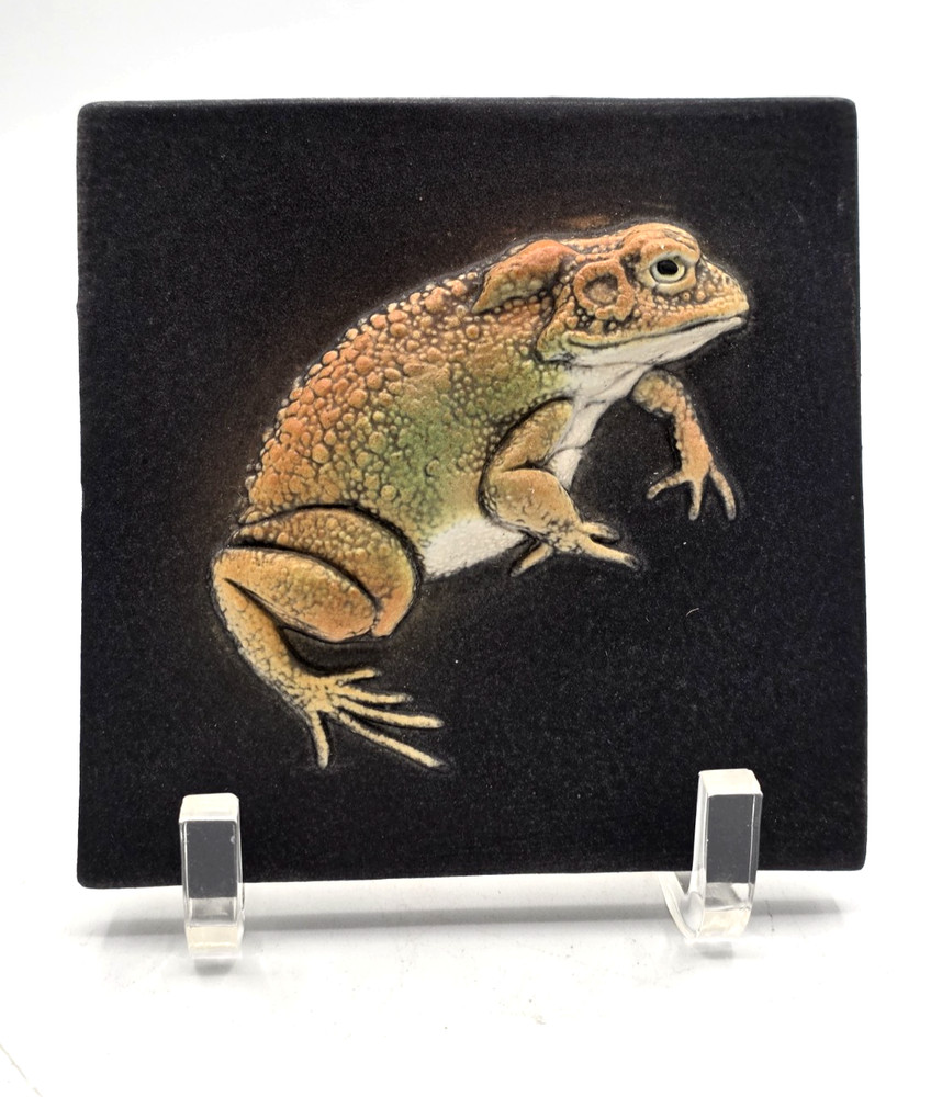 Surving Studio Hyperrealistic Ceramic Toad Tile, Circa 2004