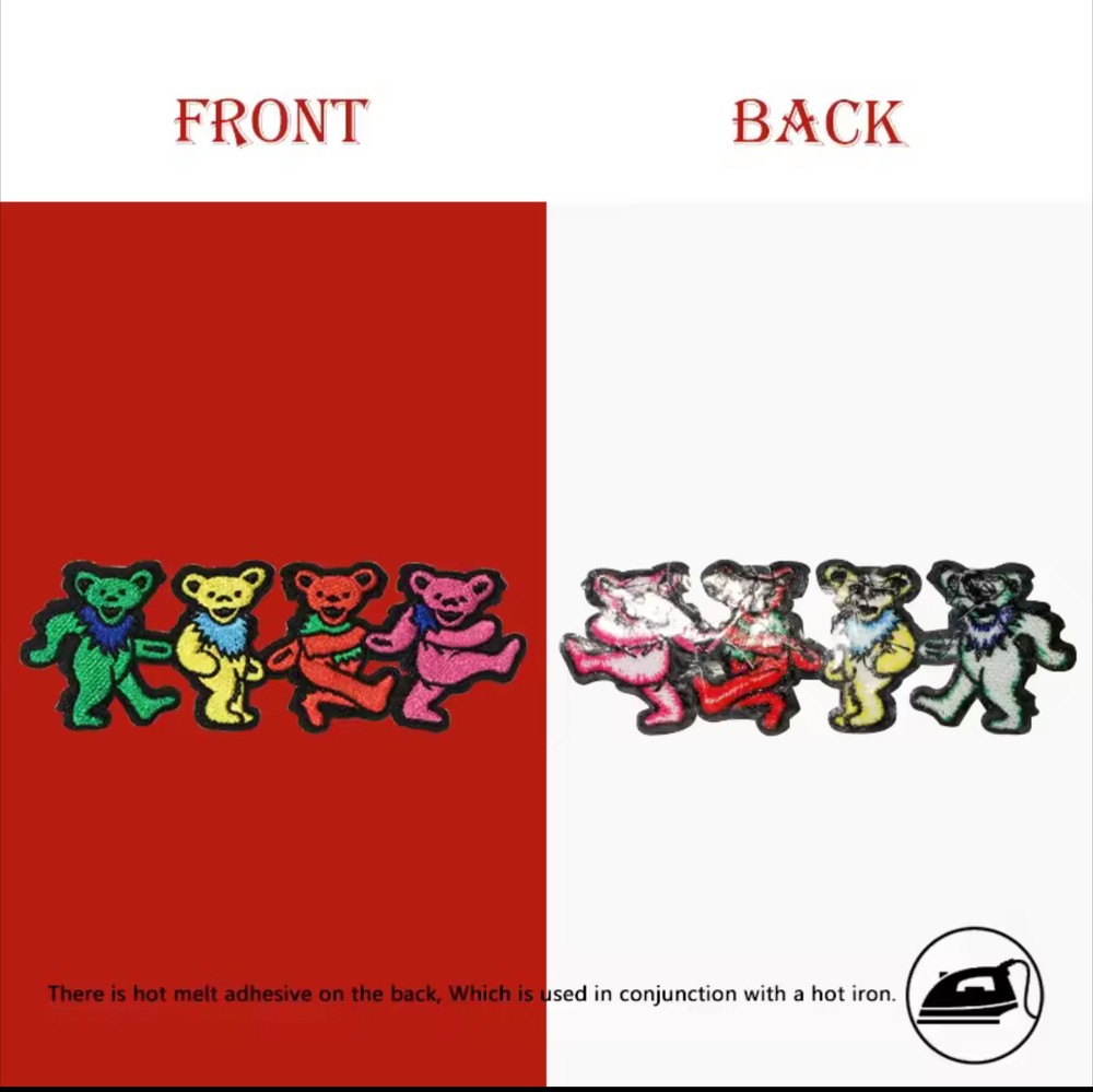 Grateful Dead Patch iron on Dancing Bears patch Embroidered