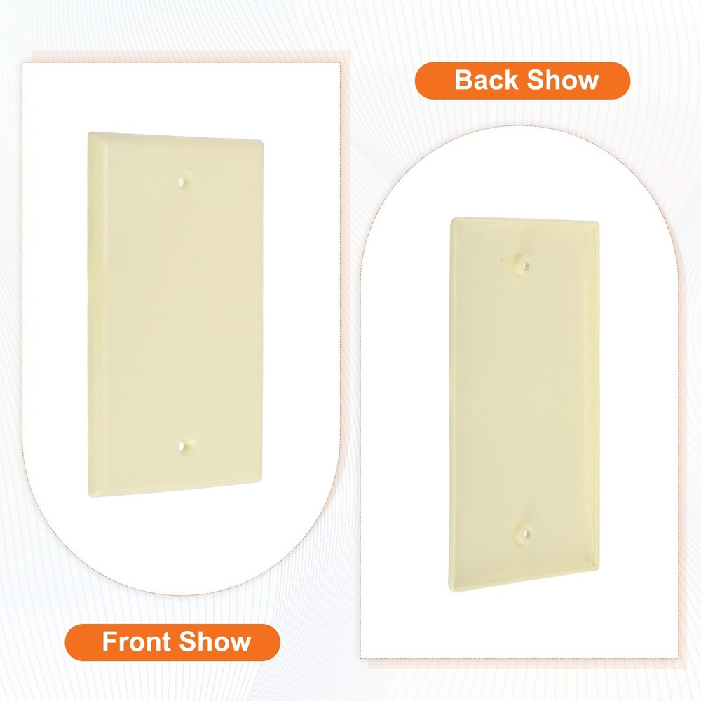 3Pcs Switch Plate Covers, Decorative ABS Outlet Cover, White(Blank)