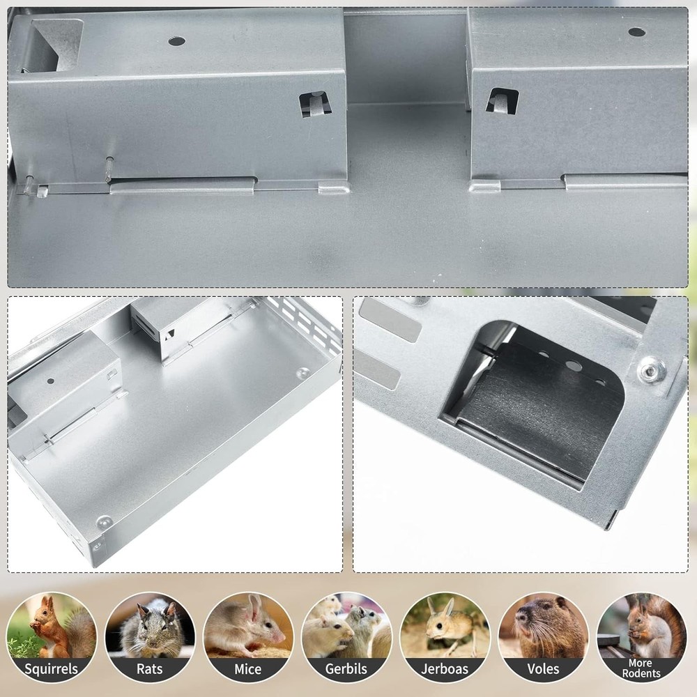 Qualirey 8-Pack Multi-Purpose Mousetraps (Silver)