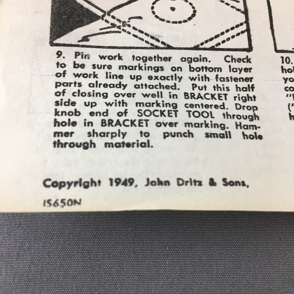 Vintage Dritz Dot Snappers Kit (1949) Includes Instructions/Original Box