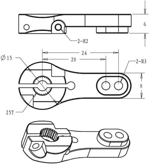 Compact 25KG High Torque Servo with Automatic Operation for Fast Response