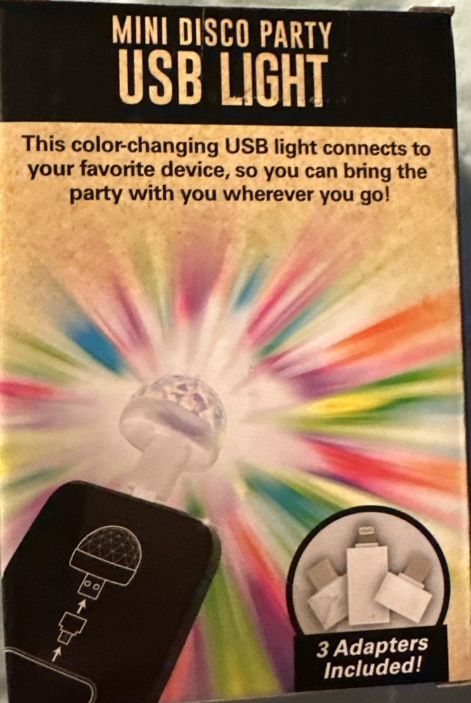 🌟 New In Box Mini Disco Party USB light 🌟