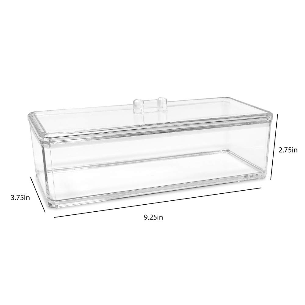 Acrylic Storage Organizer, Rectangular, Stackable, with Lid | Home Organization