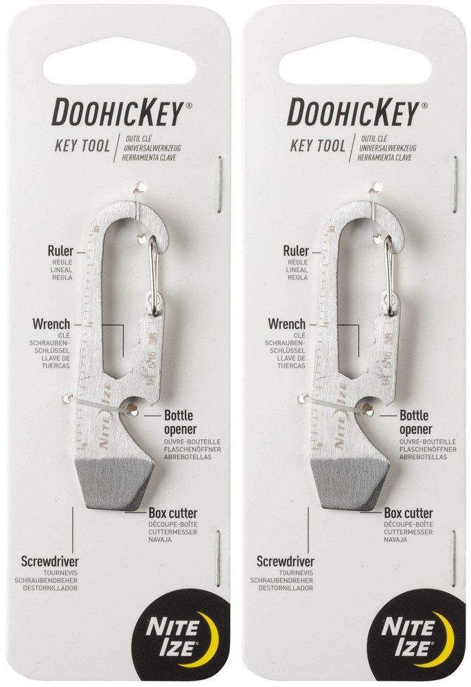 Nite Ize DoohicKey Stainless Steel Key Tool - Stainless (2-Pack)