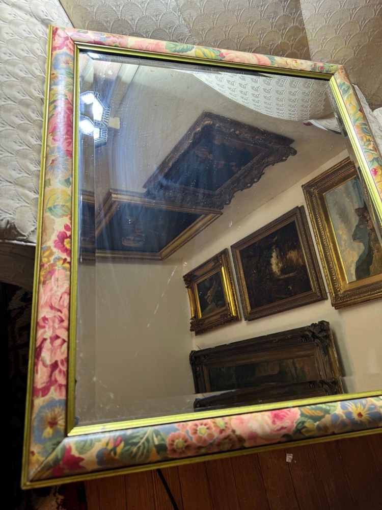 Rectangular Wood Framed Painted Wall Mirror-23.5" Wide x 27.5" Tall x 1.0 " Deep