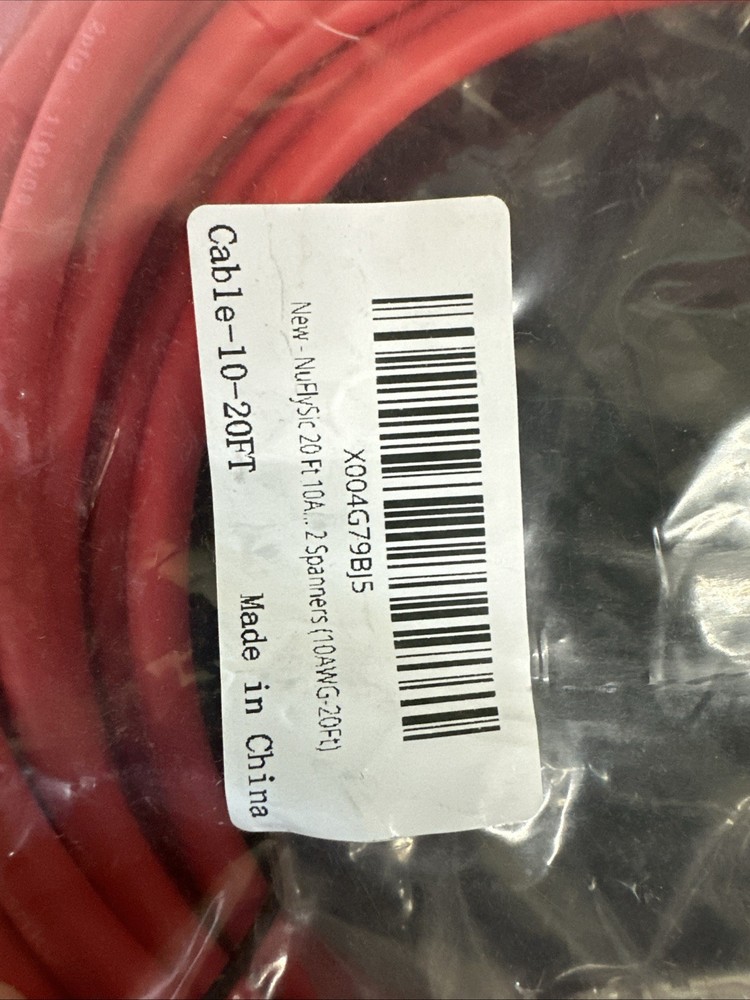 NEW NuFlySic 20ft 10AWG (2pack) Cable-10-20Ft