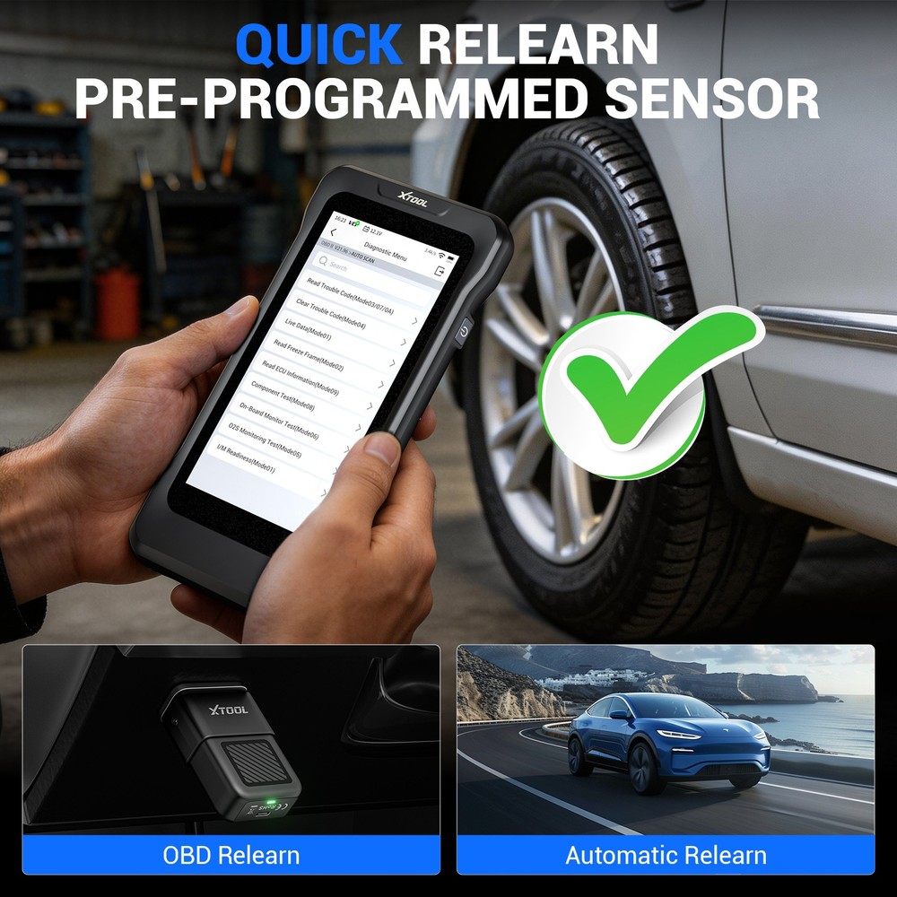 XTOOL TP380 TPMS Relearn Reset Activate TS100 Programming 4 System Diagnostic