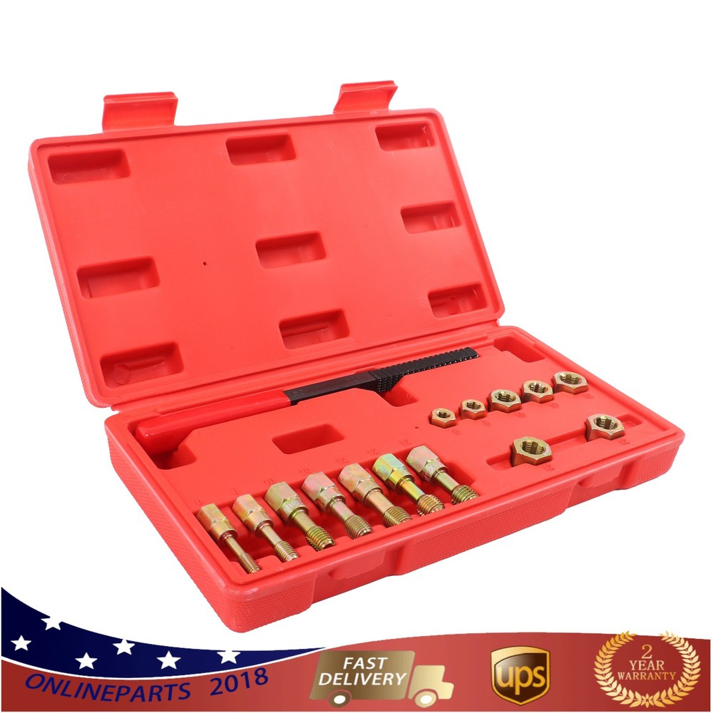 Thread Restorer Tool Thread Set 15Pcs Metric Thread Chaser Set M6 M8 M10 M12
