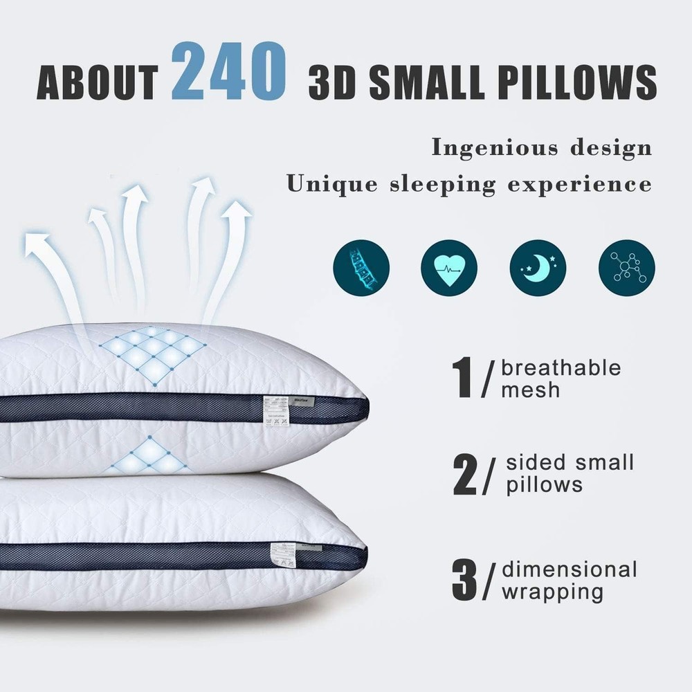 Luxury Hotel Pillows 2-Pack, Queen Size Set