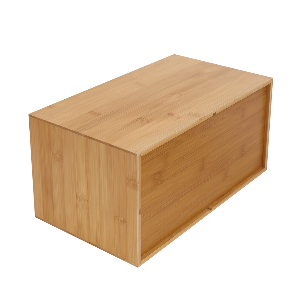 Bamboo Desk Organizer Drawer Tabletop Storage Organization Box Home