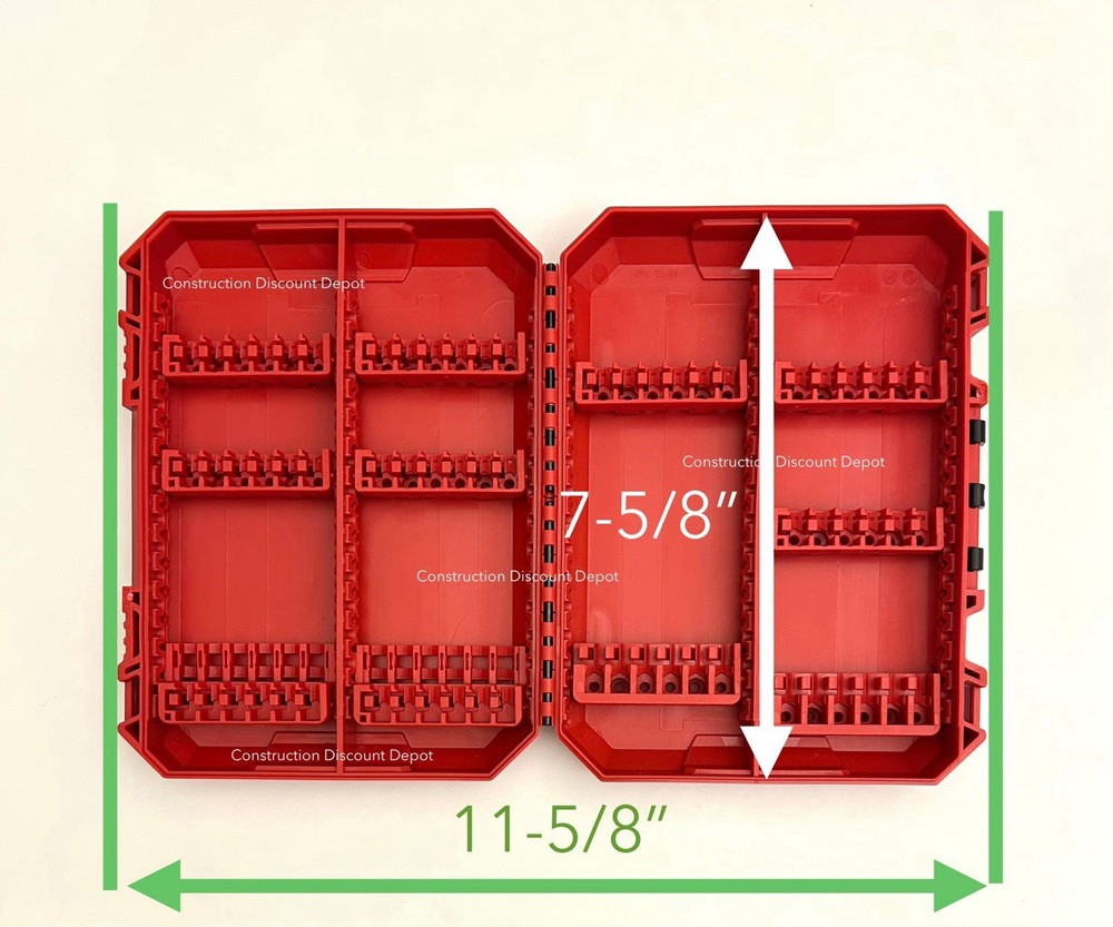 Milwaukee PACKOUT COMPATIBLE Customizable Large Case Drill Bit Organizer