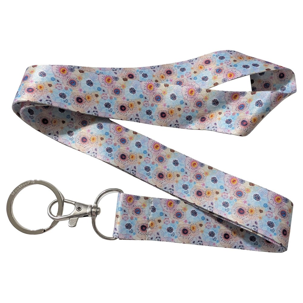 Cell Flower Pattern Keychain Lanyard