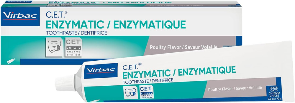 Virbac C.E.T.® Enzymatic Toothpaste| Tartar & Plaque Control for Fresh Breath |