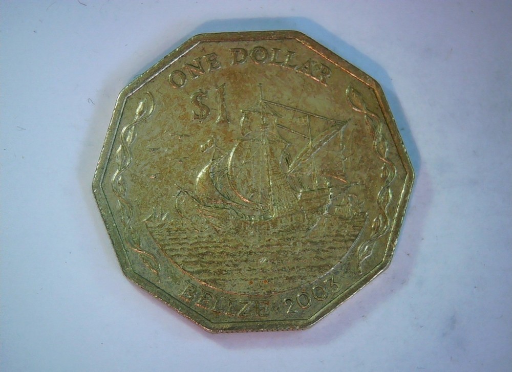 Belize 2003 1 Dollar Belize $1 (sailing ship) Coin