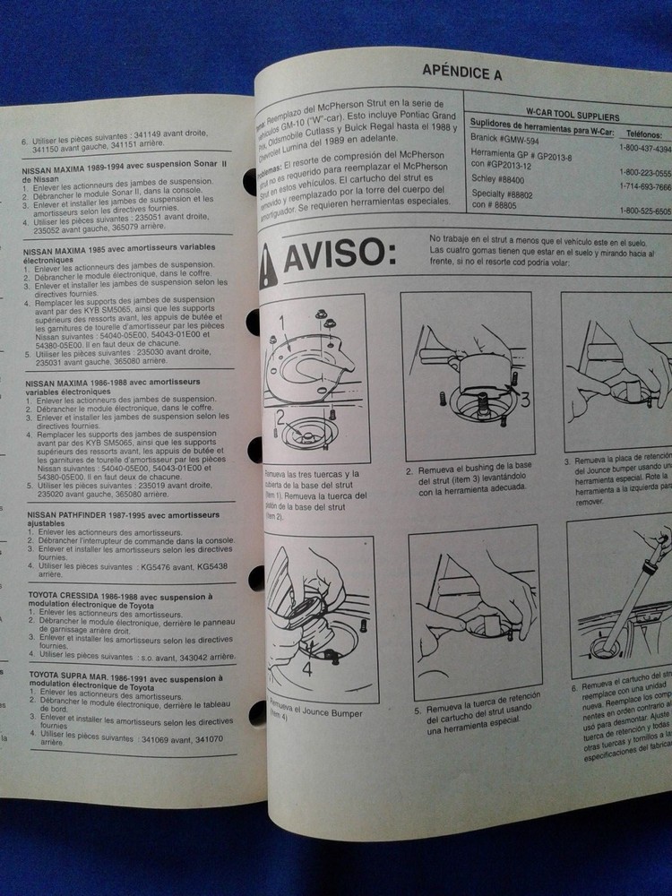 KYB 2007-2008 Product Catalog for Shocks and Struts