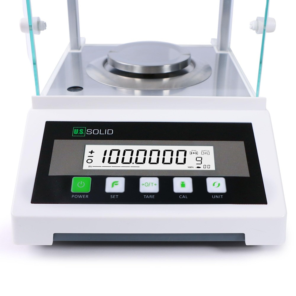 U.S. Solid 100g x 0.0001g Analytical Balance with Automatic Internal Calibration