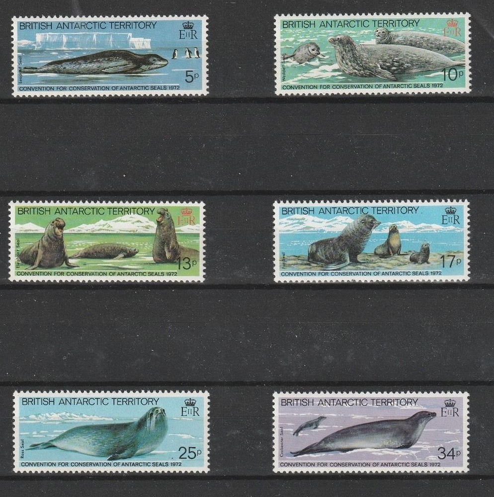 BRITISH ANTARCTIC TERRITORY # 64-67 VF-MNH DIFFERENT WHALES